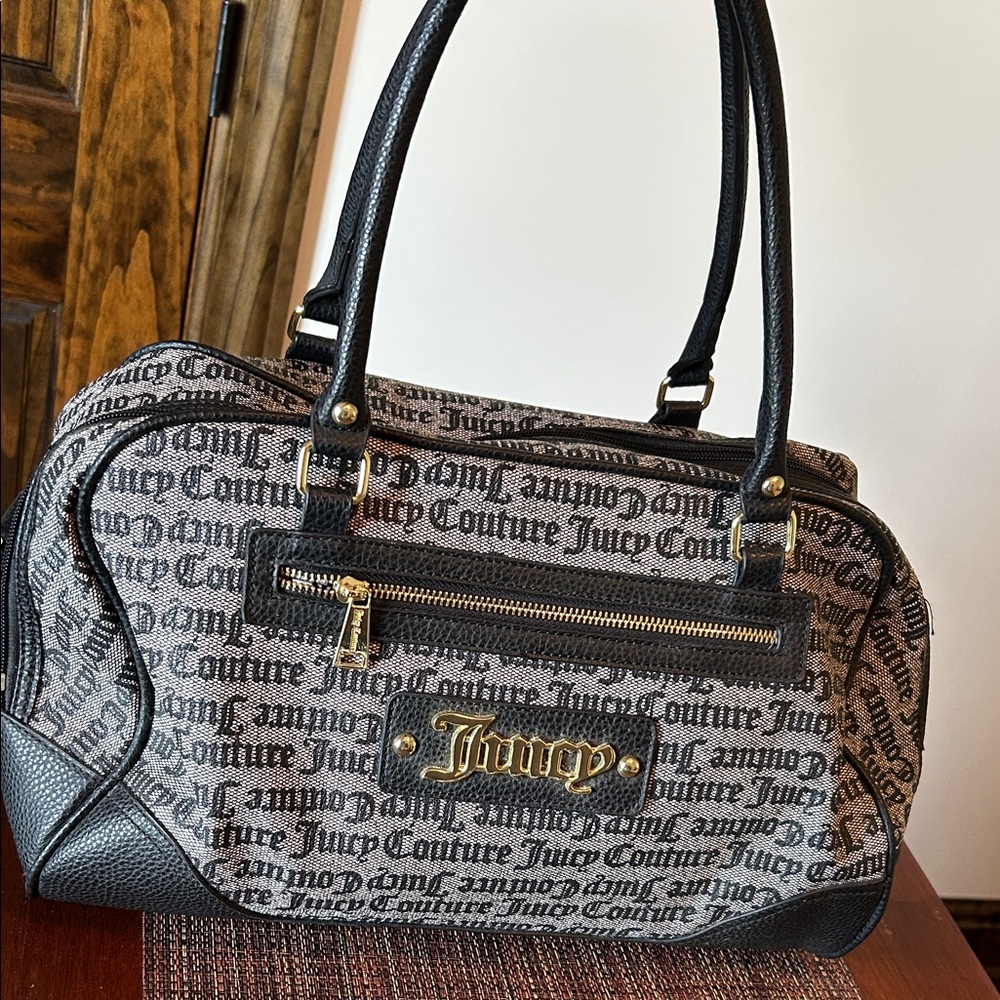 Juicy Couture Black and Gray Satchel